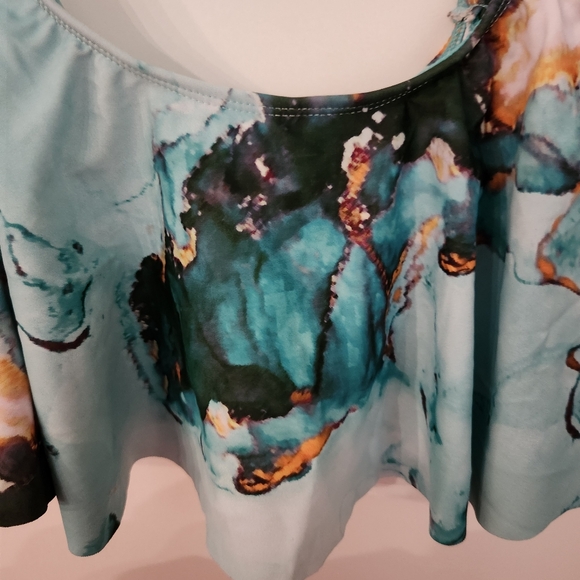 Shein Swim Top Size 1XL in Marble Blue - Picture 5 of 6